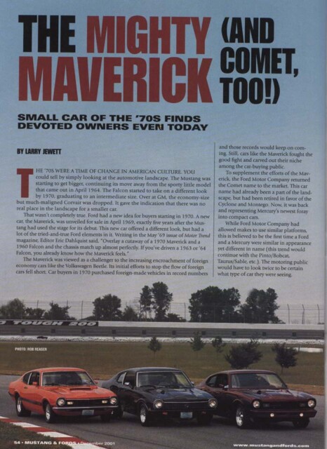 Mighty Maverick 1, Mustang and Fords, With TOYMAV